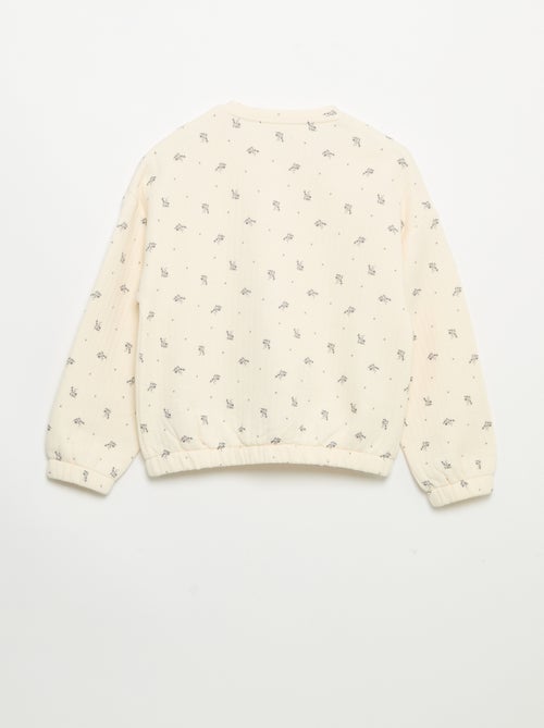 Langärmliges Sweatshirt mit Druckknopfverschluss - Kiabi
