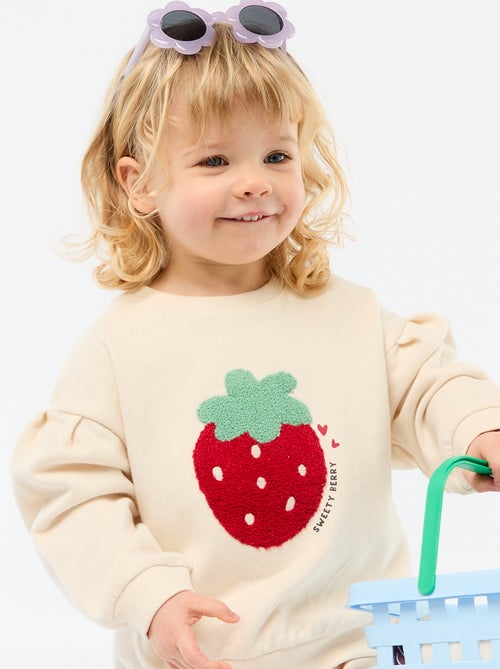 Langärmliges Sweatshirt mit Frottee-Patch - Kiabi