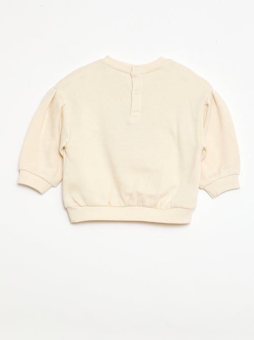 Langärmliges Sweatshirt mit Frottee-Patch - Kiabi