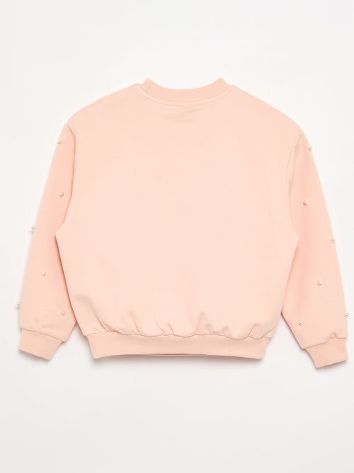 Langärmliges Sweatshirt mit Perlen - Kiabi