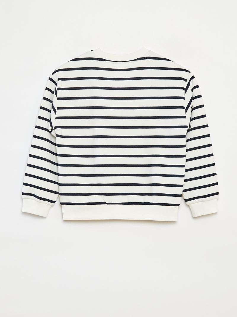 Langärmliges Sweatshirt mit Print Weiß - Kiabi