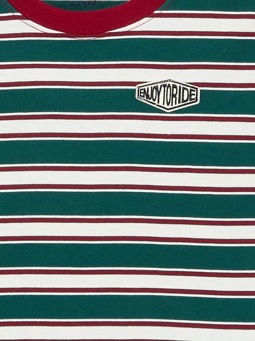 Langärmliges T-Shirt mit Muster und Aufdruck - Kiabi