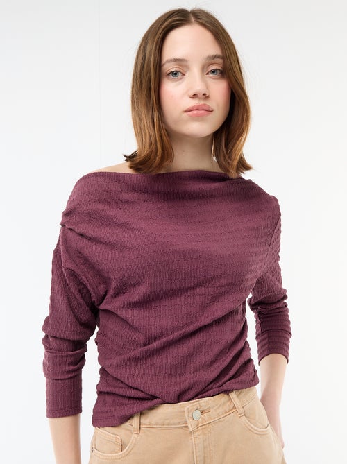 Langarmshirt aus Waffelstrick - Kiabi