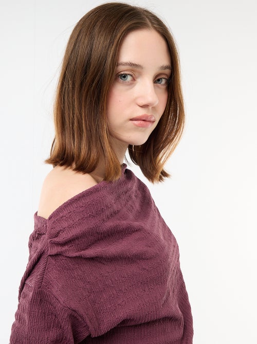 Langarmshirt aus Waffelstrick - Kiabi