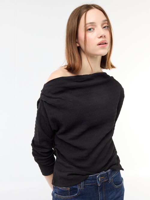 Langarmshirt aus Waffelstrick - Kiabi