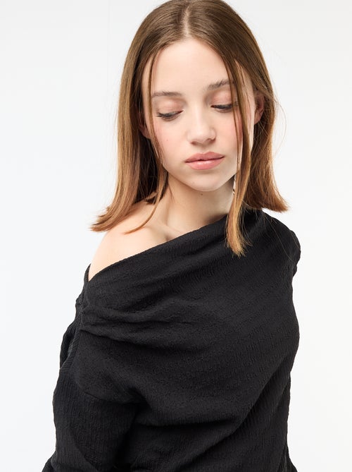Langarmshirt aus Waffelstrick - Kiabi