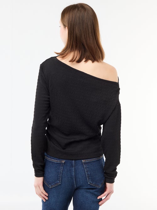 Langarmshirt aus Waffelstrick - Kiabi