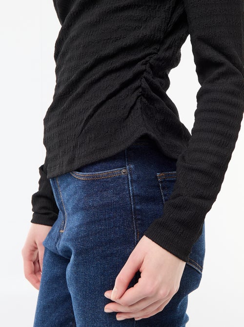 Langarmshirt aus Waffelstrick - Kiabi