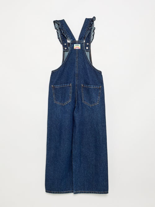 Lange Denim-Latzhose mit Rüschenträgern - Kiabi