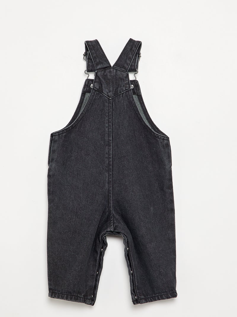 Lange Latzhose mit Brusttasche Gris - Kiabi