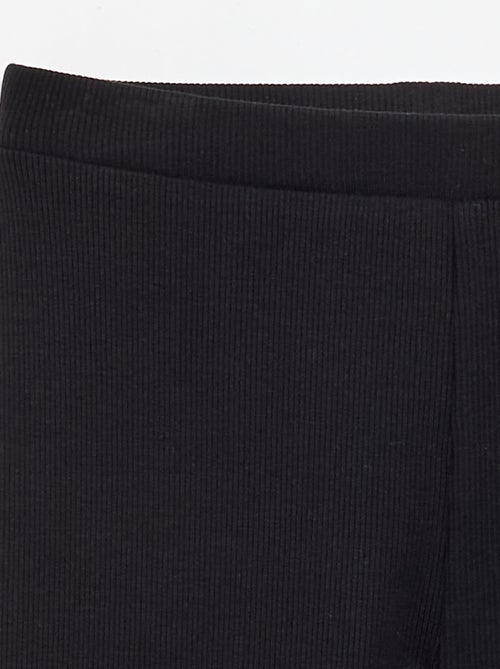 Lange unifarbene Ripp-Leggings - Kiabi