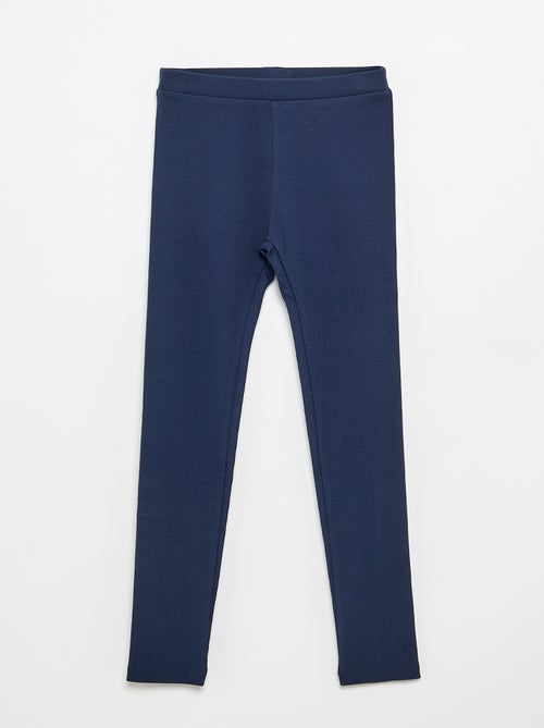 Lange unifarbene Ripp-Leggings - Kiabi