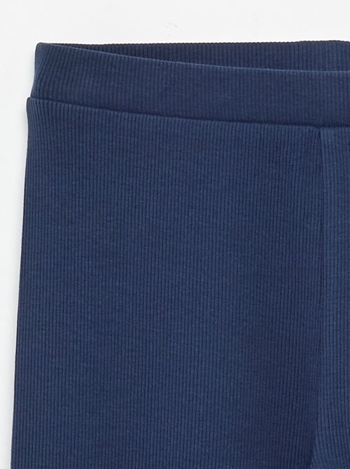 Lange unifarbene Ripp-Leggings - Kiabi