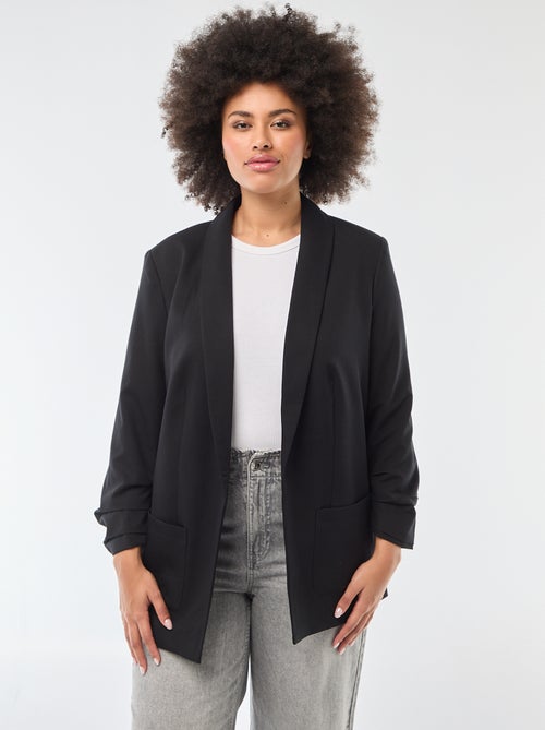 Langer Blazer mit Ärmeln im Krempel-Look - Kiabi