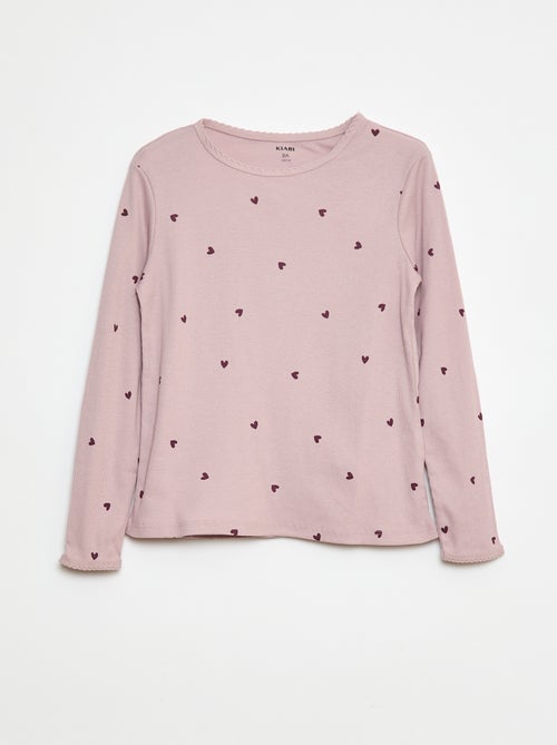 Langer gestreifter Pyjama - 2-teilig - Kiabi