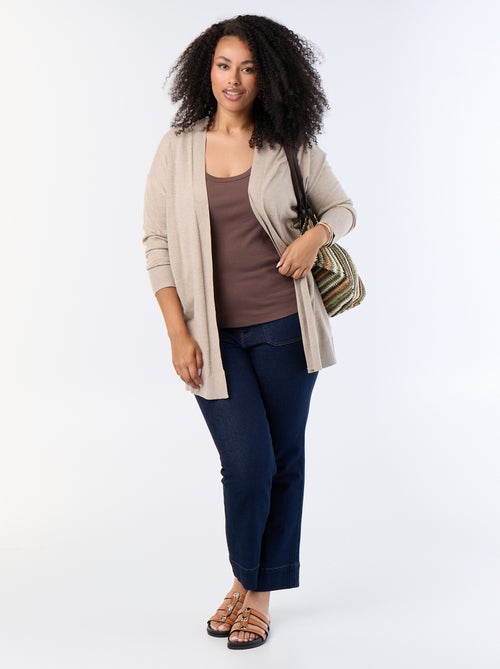 Langer offener Cardigan aus Feinstrick - Kiabi