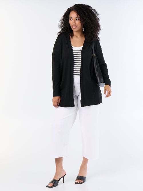 Langer offener Cardigan aus Feinstrick - Kiabi