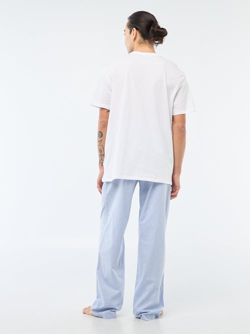 Langer Popeline-Pyjama – 2-teilig - Kiabi