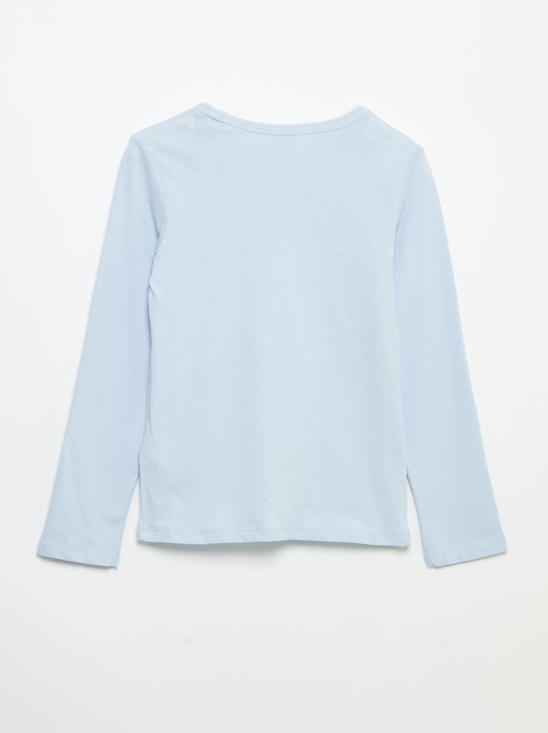 Langer Pyjama aus Baumwolljersey - 2-teilig Bleu - Kiabi
