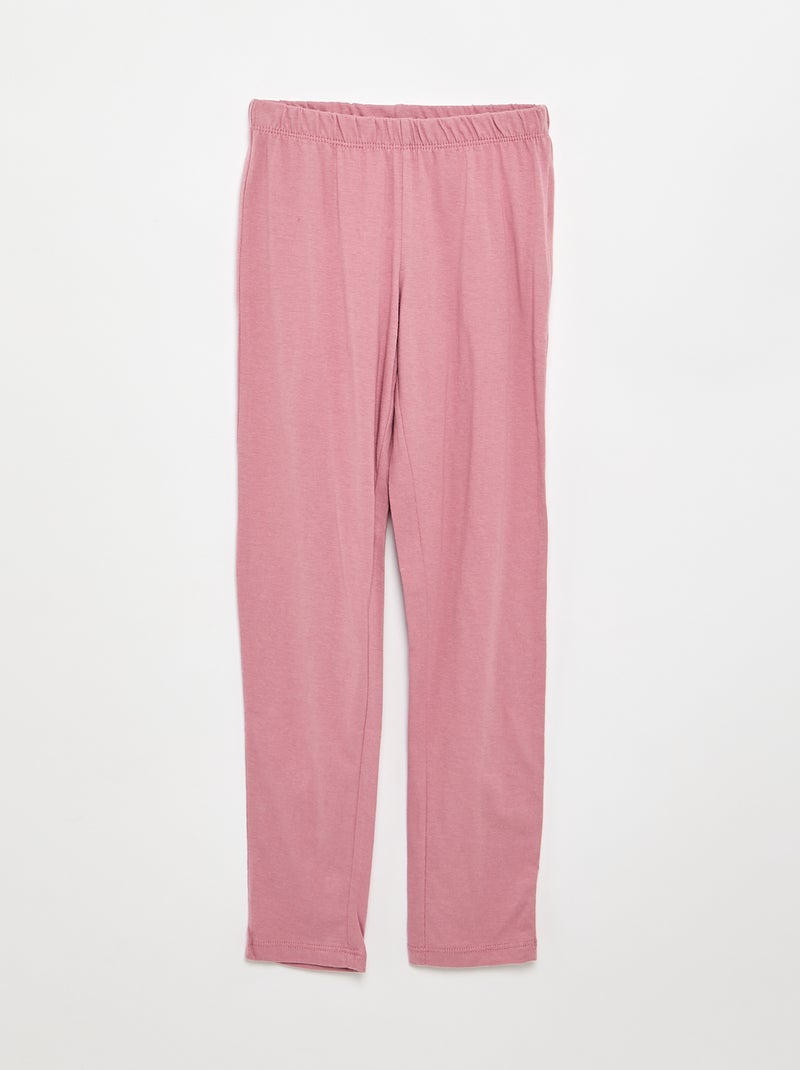 Langer Pyjama aus Baumwolljersey - 2-teilig Bleu - Kiabi