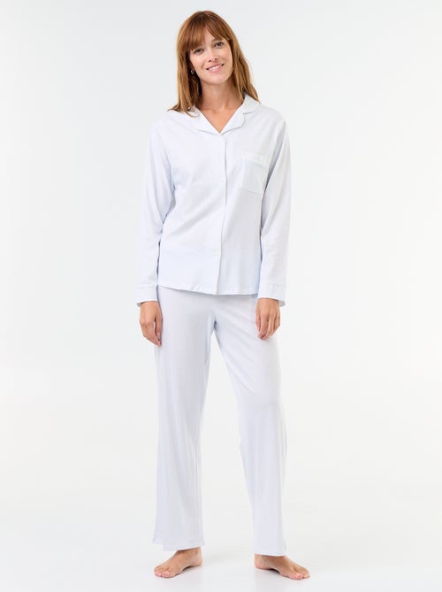 Langer Pyjama mit Muster - 2-teilig - Kiabi Langer Pyjama mit Muster - 2-teilig - Kiabi
