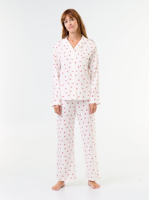 Langer Pyjama mit Muster - 2-teilig - Kiabi