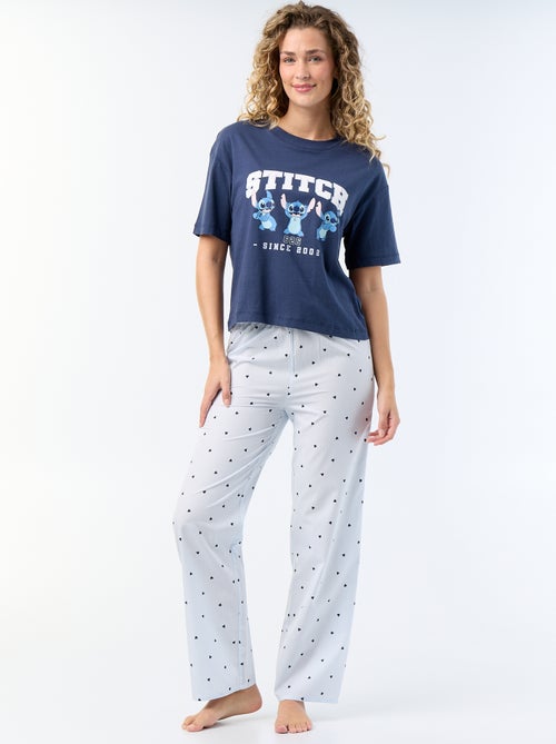 Langer Pyjama 'Stitch' – 2-teilig - Kiabi