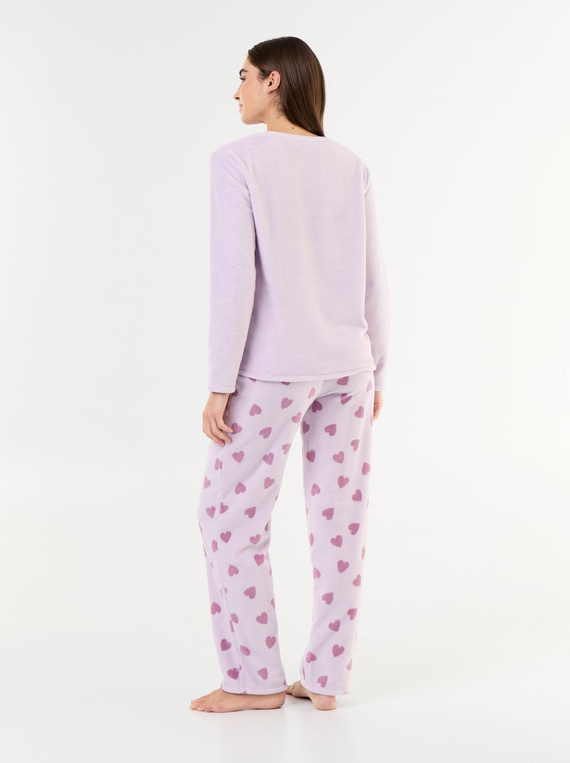 Langer Pyjama "Winnie" von "Disney" aus Fleece - 2-teilig Rosa - Kiabi