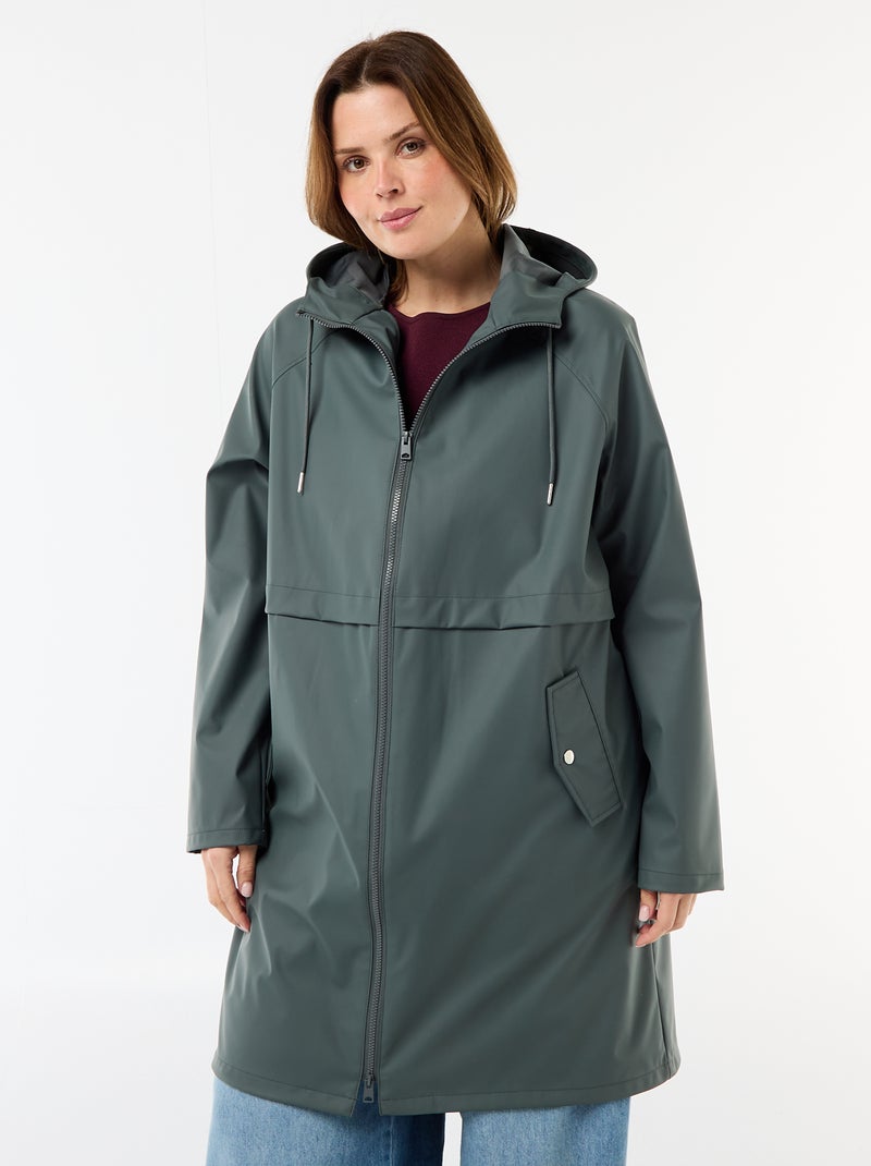 Langer wasserabweisender Parka Khaki - Kiabi