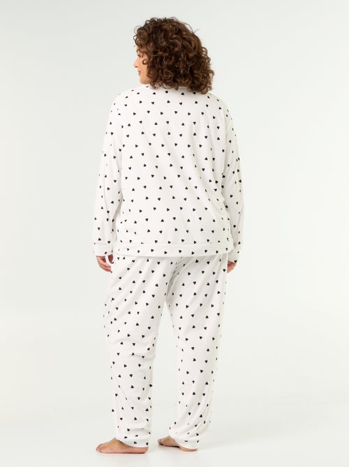 Langes 2-teiliges bedrucktes Fleece-Pyjama-Set - Kiabi Langes 2-teiliges bedrucktes Fleece-Pyjama-Set - Kiabi