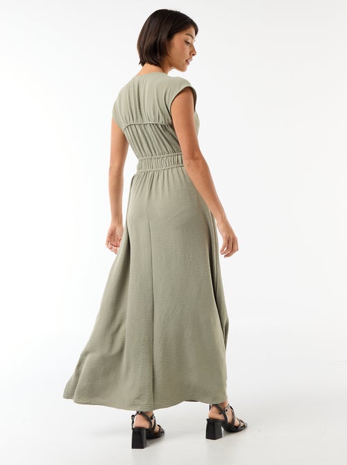 Langes ärmelloses Kleid mit Schleife - Kiabi