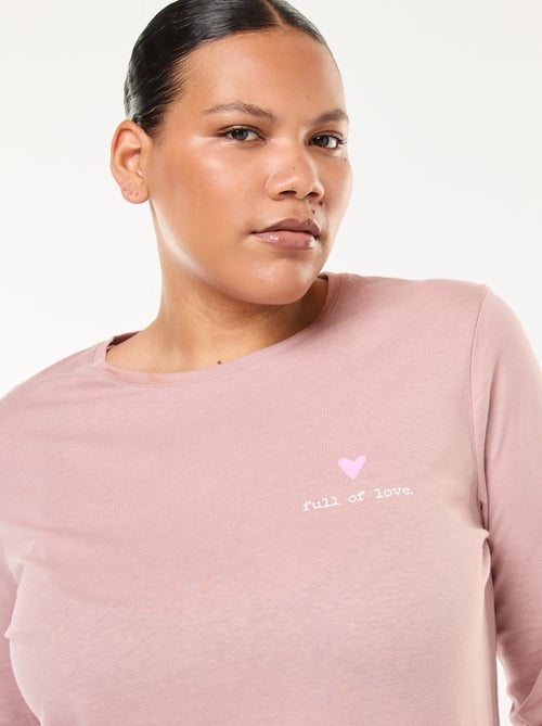 Langes bedrucktes Pyjama-Set - 2-teilig - Kiabi