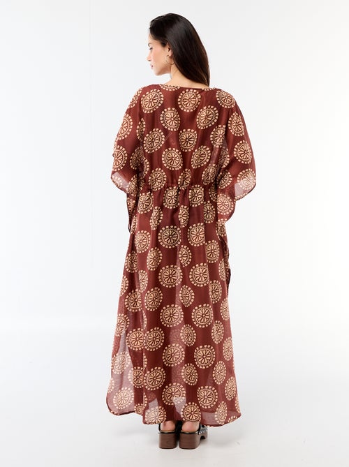 Langes, bedrucktes Strandkleid - Kiabi