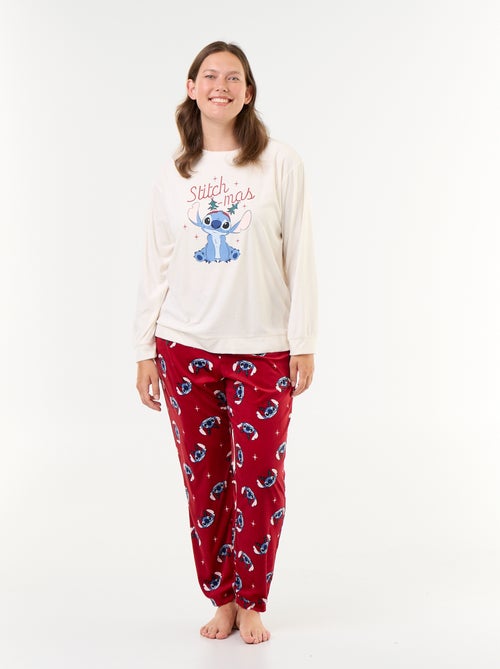 Langes 'Disney' 'Stitch' Fleece-Pyjama-Set – 2-teilig - Kiabi