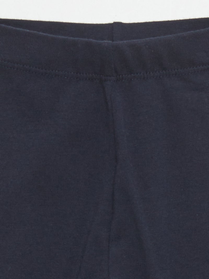 Langes, einfarbiges Jersey-Legging marineblau - Kiabi