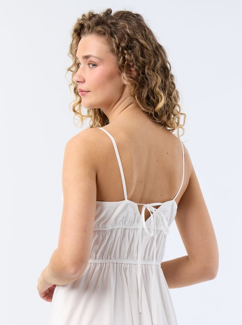 Langes, einfarbiges Stufenkleid - Kiabi