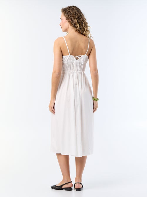 Langes, einfarbiges Stufenkleid - Kiabi