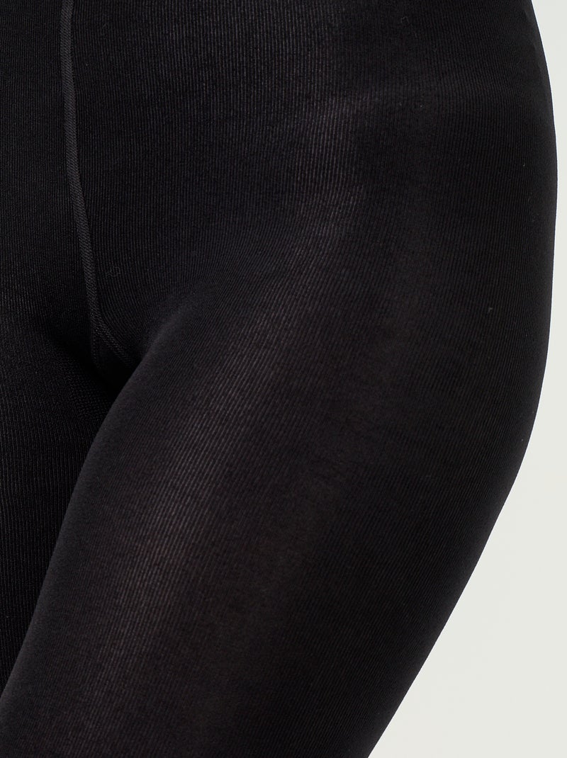 Langes Fleece-Legging Noir - Kiabi