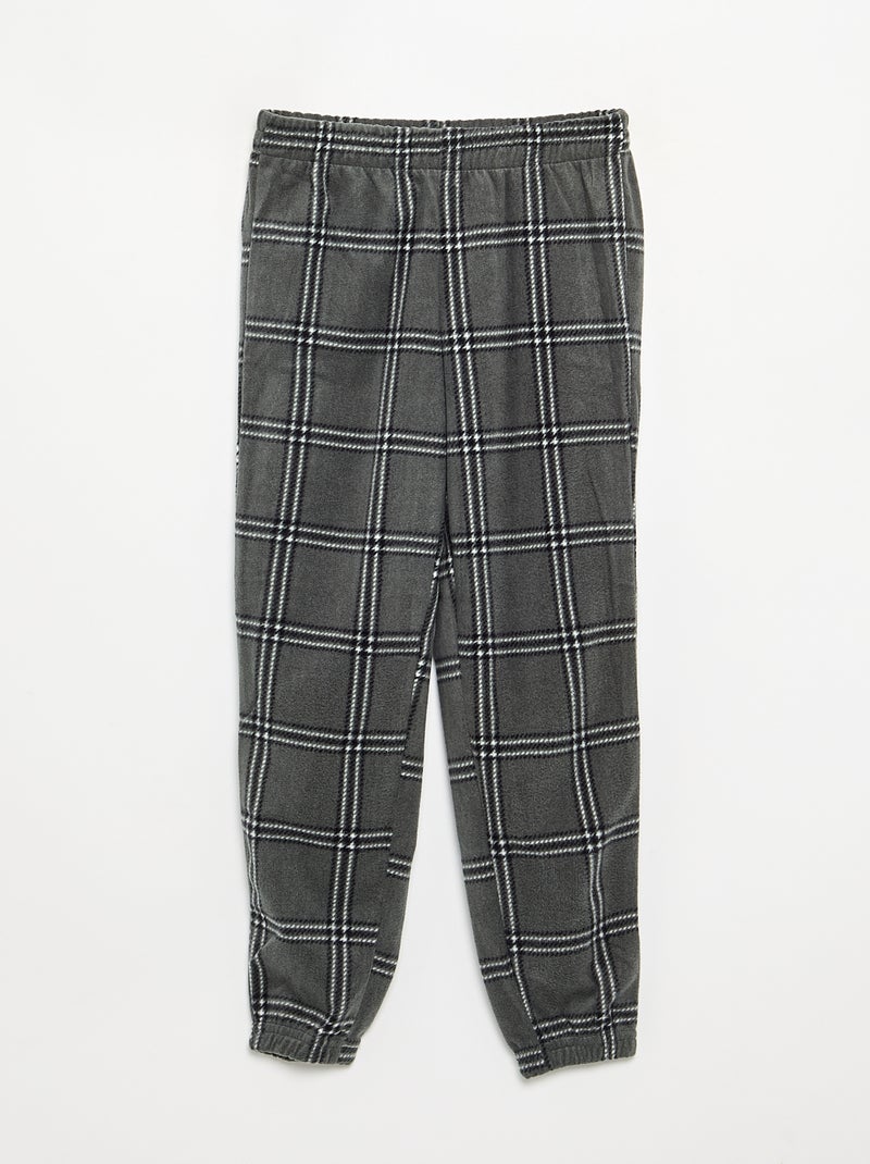 Langes Fleece-Pyjama-Set - 2-teilig Grün - Kiabi