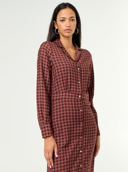 Langes Hemdblusenkleid - Kiabi Langes Hemdblusenkleid - Kiabi