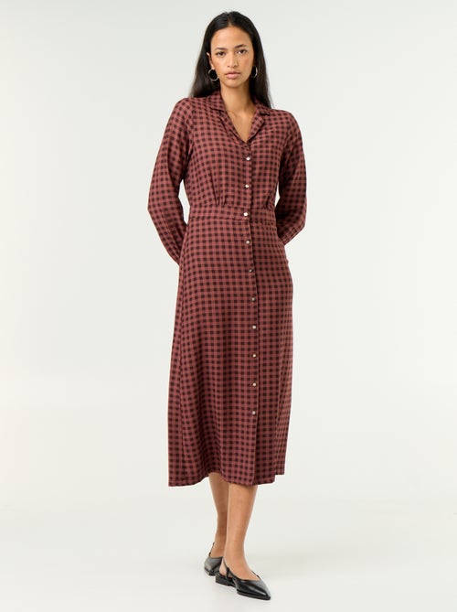 Langes Hemdblusenkleid - Kiabi Langes Hemdblusenkleid - Kiabi