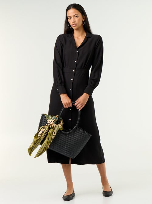 Langes Hemdblusenkleid - Kiabi Langes Hemdblusenkleid - Kiabi