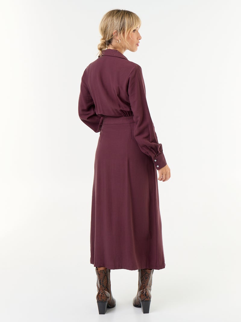 Langes Hemdblusenkleid Violet - Kiabi