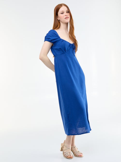 Langes Kleid mit Bardot-Ausschnitt - Kiabi