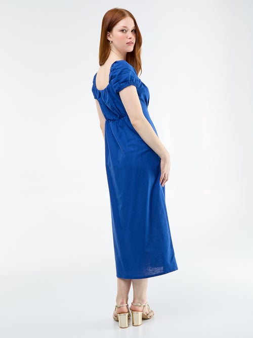 Langes Kleid mit Bardot-Ausschnitt - Kiabi