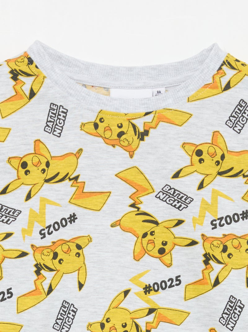 Langes 'Pikachu' 'Pokémon' Pyjama-Set - 2-teilig Gris - Kiabi