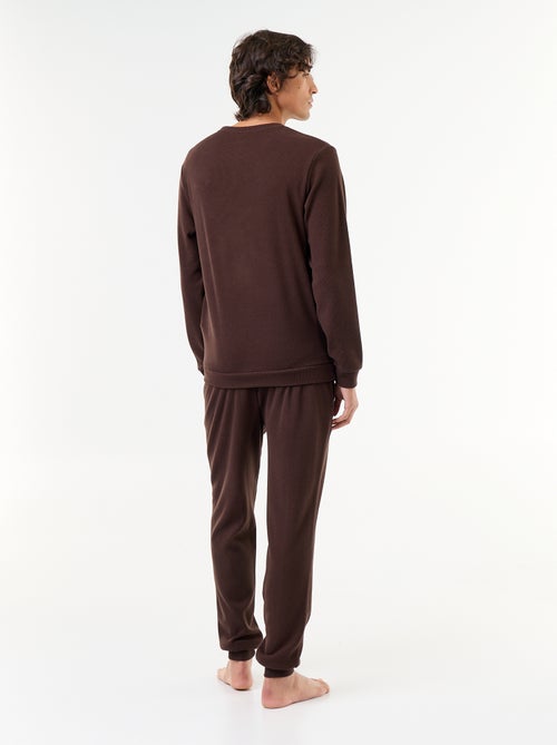 Langes Pyjama-Set aus Waffelstoff: T-Shirt + Hose – 2-teilig - Kiabi