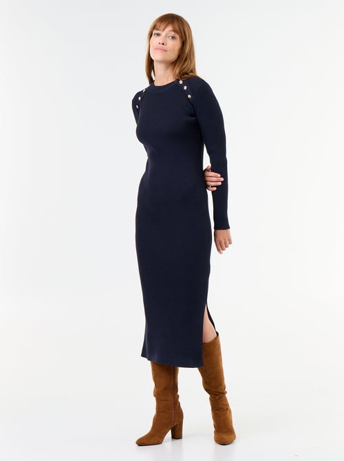 Langes Rippstrickkleid - Kiabi