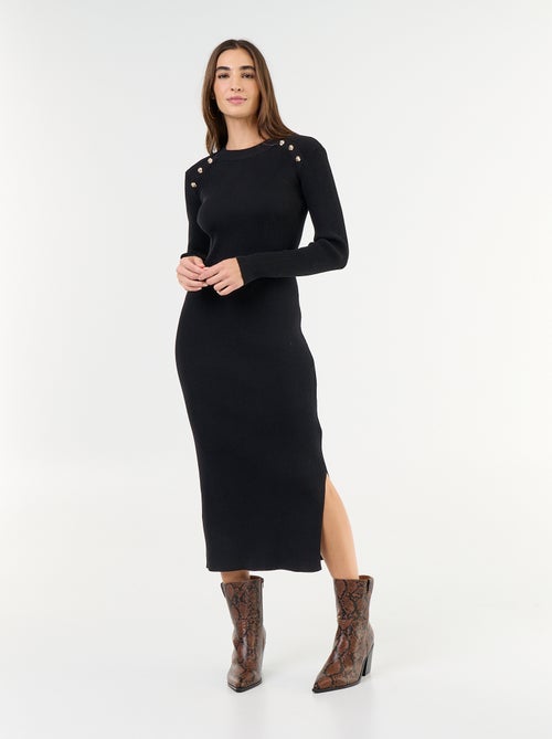 Langes Rippstrickkleid - Kiabi