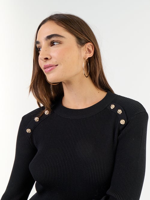 Langes Rippstrickkleid - Kiabi